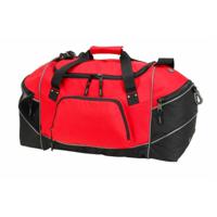 Reistas/weekendtas/sporttas model Daytona - 60 x 31 x 27 cm - 4 vakken - rood/zwart - thumbnail