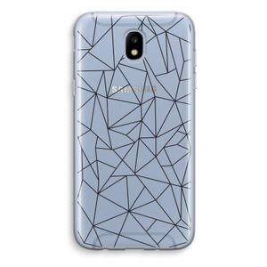 Geometrische lijnen zwart: Samsung Galaxy J5 (2017) Transparant Hoesje