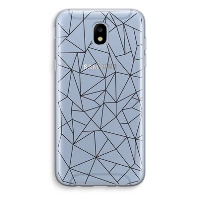 Geometrische lijnen zwart: Samsung Galaxy J5 (2017) Transparant Hoesje