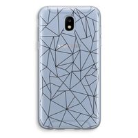 Geometrische lijnen zwart: Samsung Galaxy J5 (2017) Transparant Hoesje