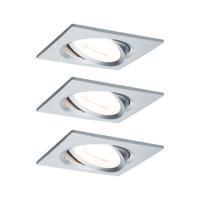 Paulmann 93456 Nova Inbouwlamp Set van 3 stuks LED LED 18 W Aluminium (gedraaid) - thumbnail