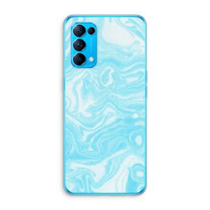 Waterverf blauw: Oppo Find X3 Lite Transparant Hoesje