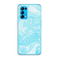 Waterverf blauw: Oppo Find X3 Lite Transparant Hoesje