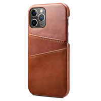 iPhone 15 Pro hoesje - Backcover - Pasjeshouder - Portemonnee - Kunstleer - Donkerbruin