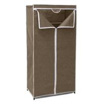 Gerimport Mobiele Kledingkast - opvouwbaar - 75 x 46 x 160 cm - bruin - opberger