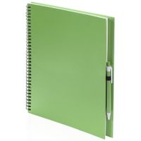 3x Schetsboeken/tekenboeken groen A4 formaat 80 vellen inclusief pennen