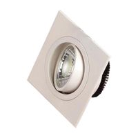 LED Spot - Inbouwspot - Vierkant 5W - Helder/Koud Wit 6400K - Mat Wit Aluminium - Kantelbaar 93mm - thumbnail
