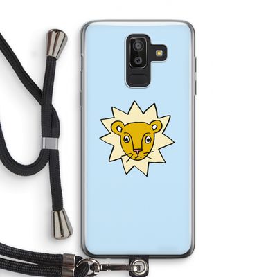 Kleine leeuw: Samsung Galaxy J8 (2018) Transparant Hoesje met koord