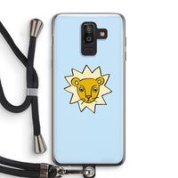 Kleine leeuw: Samsung Galaxy J8 (2018) Transparant Hoesje met koord