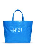 Nº21 Kids sac porté épaule en toile à logo imprimé - Bleu - thumbnail