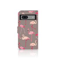 Google Pixel 8A Telefoonhoesje met Pasjes Flamingo