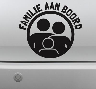 Sticker auto familie aan boord