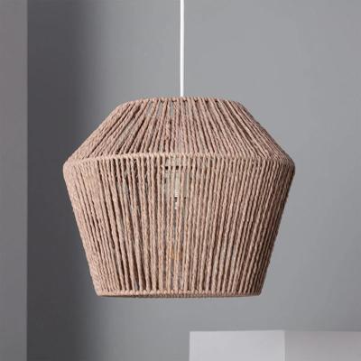 Hanglamp gevlochten &apos;Touw&apos; bruin modern E27 fitting touw modern 270mm