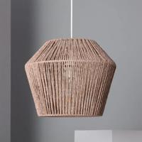Hanglamp gevlochten &apos;Touw&apos; bruin modern E27 fitting touw modern 270mm