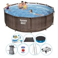 Bestway Steel Pro MAX Rattan 366x100 cm - Zwembad Inclusief Accessoires - thumbnail