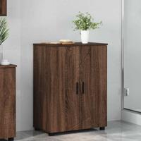 Badkamerkast bruin eikenkleur 60 x 35 x 80 cm Bewerkt hout