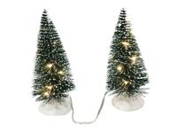 Kerstboom 2x14 cm 20 warm led 2xAA exclusief - Hit