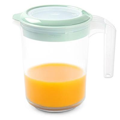 Sapkan / Schenkkan karaf met deksel - 1500 ml - groen - kunststof - met mix en navul dop