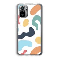Memphis Shapes Blue: Xiaomi Redmi Note 10S Transparant Hoesje