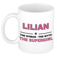 Lilian The woman, The myth the supergirl cadeau koffie mok / thee beker 300 ml - thumbnail