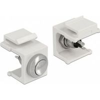 DeLOCK 86401 Keystone Roestvrijstaal, Wit kabel-connector