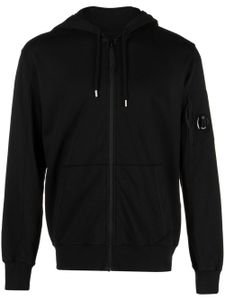 C.P. Company hoodie en coton à patch logo - Noir