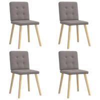 Eetkamerstoelen 4 st draaibaar stof taupe