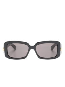 Gucci Eyewear lunettes de soleil rectangulaires à plaque logo - Noir