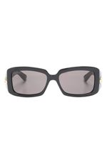 Gucci Eyewear lunettes de soleil rectangulaires à plaque logo - Noir - thumbnail