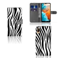 Huawei Y6 (2019) | Telefoonhoesje | Met pasjeshouder | Zebra