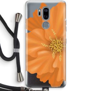 Orange Ellila flower: LG G7 Thinq Transparant Hoesje met koord