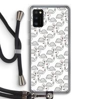 Zwanen: Samsung Galaxy A41 Transparant Hoesje met koord