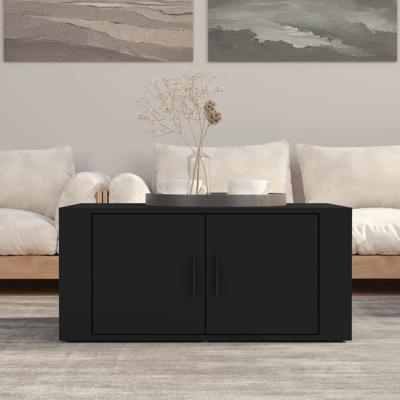 Salontafel 80x50x36 cm bewerkt hout zwart
