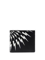 Neil Barrett portefeuille pliant Thunderbolt en cuir - Noir