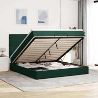 Ottoman bed met matrassen en LED's 160x200cm fluweel