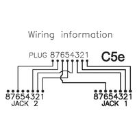 Value Netwerk T-adapter CAT 5e Wit - thumbnail