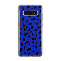 Blue Leopard: Samsung Galaxy S10 4G Transparant Hoesje