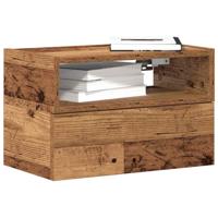 Nachtkastjes 2 st wandgemonteerd 45x26x28,5 cm oud houtkleurig