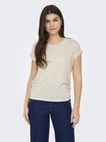 Only Onlclaudia S/s Glitter Stripe Top Jrs 15318422 T-shirt Korte Mouw Cloud Dancer Gold Lurex Stripe