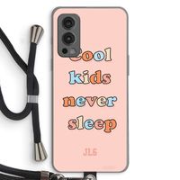 Cool Kids Never Sleep: OnePlus Nord 2 5G Transparant Hoesje met koord