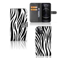 Apple iPhone 12 Pro Max | Telefoonhoesje | Met pasjeshouder | Zebra