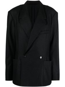 LEMAIRE blazer en cachemire à boutonnière croisé - Gris