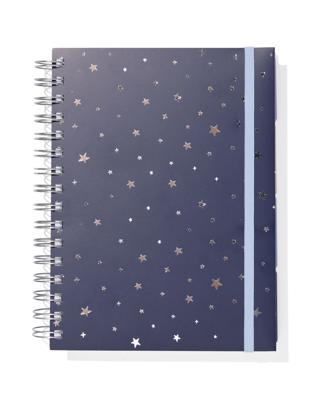 051 Notitieboek A5 Gelinieerd Sterren (blauw)