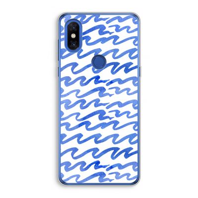 Blauwe golven: Xiaomi Mi Mix 3 Transparant Hoesje