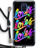 Loves: Samsung Galaxy A6 (2018) Transparant Hoesje met koord Loves: Samsung Galaxy A6 (2018) Transparant Hoesje met koord