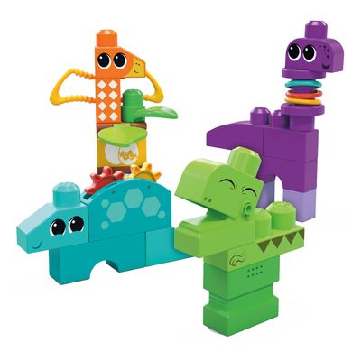 Mega Bloks squeak n chomps dino&apos;s bouwset, 24dlg.