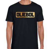 Oliebol fout Oud en Nieuw t-shirt zwart voor heren - thumbnail