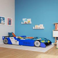 Kinderbed raceauto blauw 90x200 cm