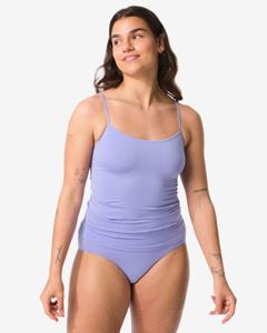 HEMA Dameshemd Naadloos Micro Spaghettibandjes Blauw (blauw)