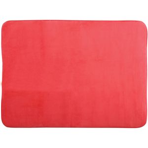 Badkamerkleedje/badmat tapijt - voor op de vloer - rood - 50 x 70 cm